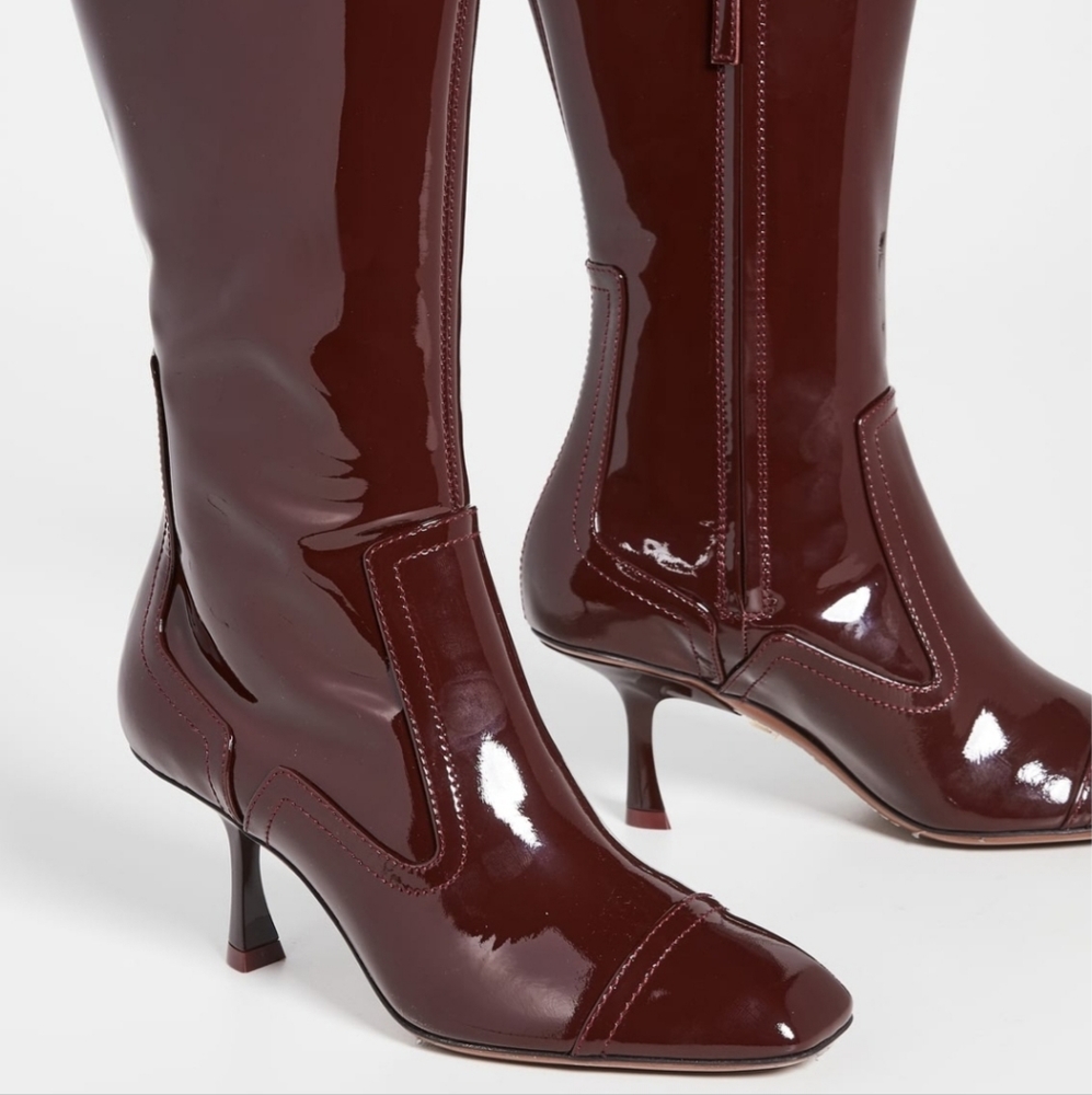 Zimmerman Patent Boots in Bordeaux